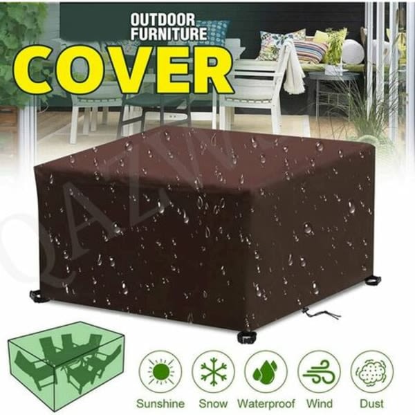 Cover, 420D vattentätt Oxford-tyg Cover, anti-UV-skydd, vindbeständig, rektangulär för möbler