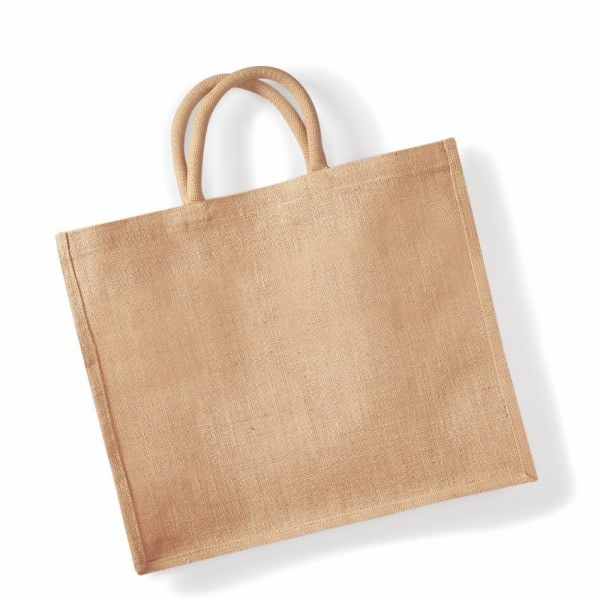 Westford Mill Jumbo Jute Shopper Bag (29 liter) One Size Natural Natural One Size
