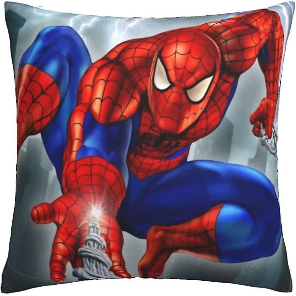 Blødt og holdbart Spiderman-betræk Firkant etui til hjemmesofa, bilindretning 45 X 45 cm, sæt med 1