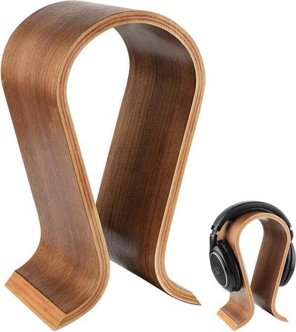 Hovedtelefonholder i træ Universal stander Premium Ergonomisk til Gaming Headset