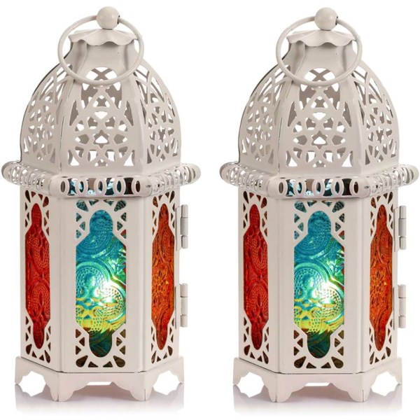 2 delar marockansk stil ljusljus - litet värmeljus ljus