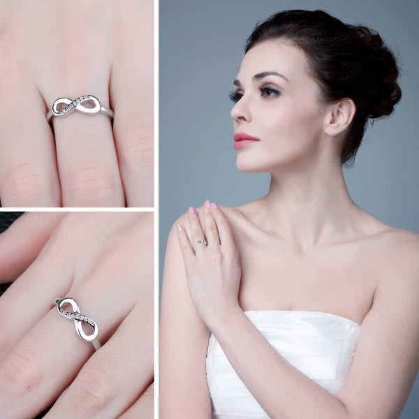 Palace Infinity Forever Love Knot Promise Ring for Her, 925 Ster