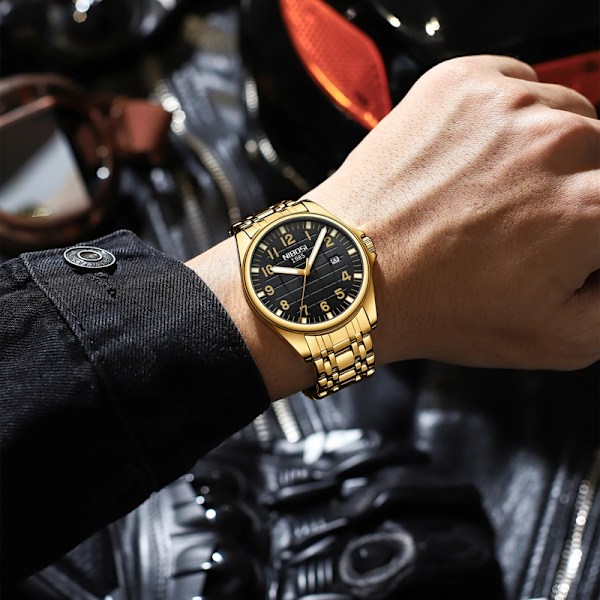 2023 NIBOSI Toppmärke Kvarts Klocka Herr Vattentät Sport Militär Armbandsur Herr Business Rostfritt Stål Man Klocka Reloj Hombre Silver Grey