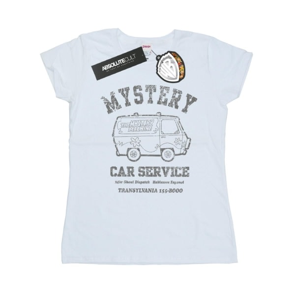 Scooby Doo Ladies/Ladies Mystery Car Service T-paita puuvillaa MW White M