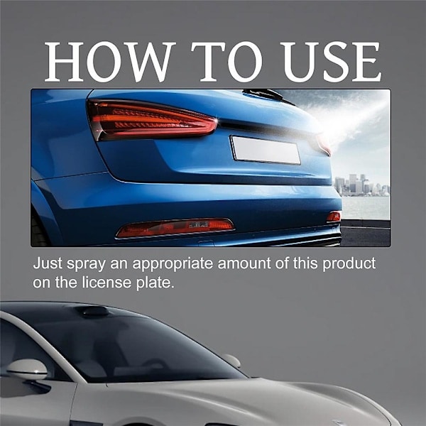 120 ml Osynlig Registreringsskylt Spray Bilskylt Nummerplåt Långvarig Effektiv Osynlig Registreringsskylt Spray