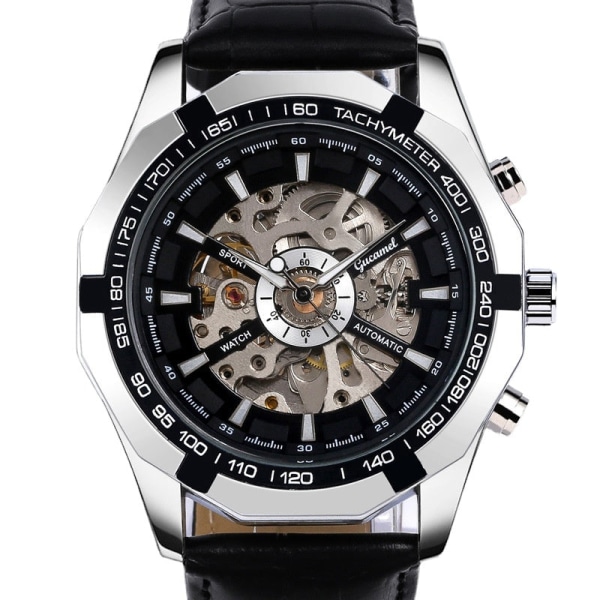 Mekanisk klokke Watch Automatisk Mekanisk klokke Watch Luminous Black