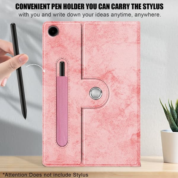 Samsung Galaxy Tab A9+ / A11+ 360° Rotation Stand in Leather-FF- Rosa