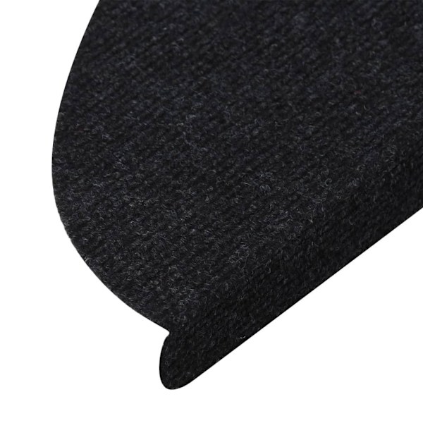 vidaXL Trappstegsmattor självhäftande 15 st 56x17x3 cm svart-XF4-