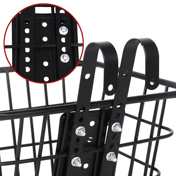 Hanging Bold Bicycle Basket Electric Vehicle Adjustable Front Frame Basket Multifunctional Quick Release Hook-FF-