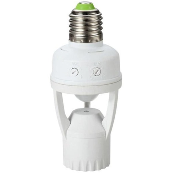 Lampeholder med bevegelsesdetektor sikkerhetsdetektor E27 60W Bevegelsessensor