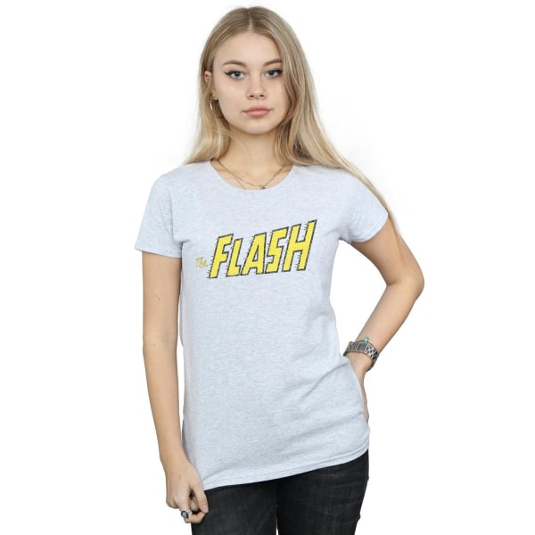 DC Comics Dam/Dam Flash Crackle Logo T-shirt bomull L Spo Sports Grey L
