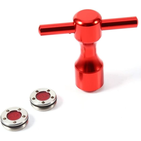 Golfnyckel, röd golfputtervikt och golfnyckelverktyg (20g)