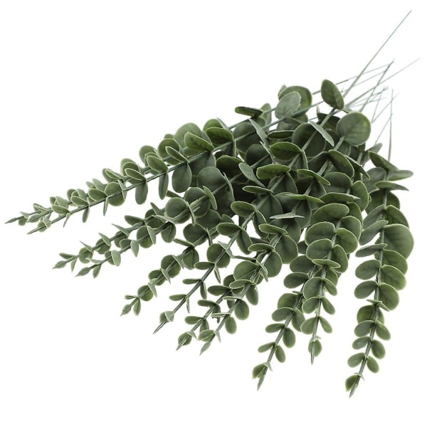 12pak/parti Højsimulerede simulerede planter til kunstige planter Mørkegrønt spids