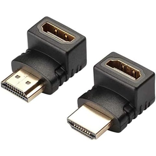 HDMI-sovitin 2kpl 90 asteen 270 asteen oikea kulma HDMI-uros