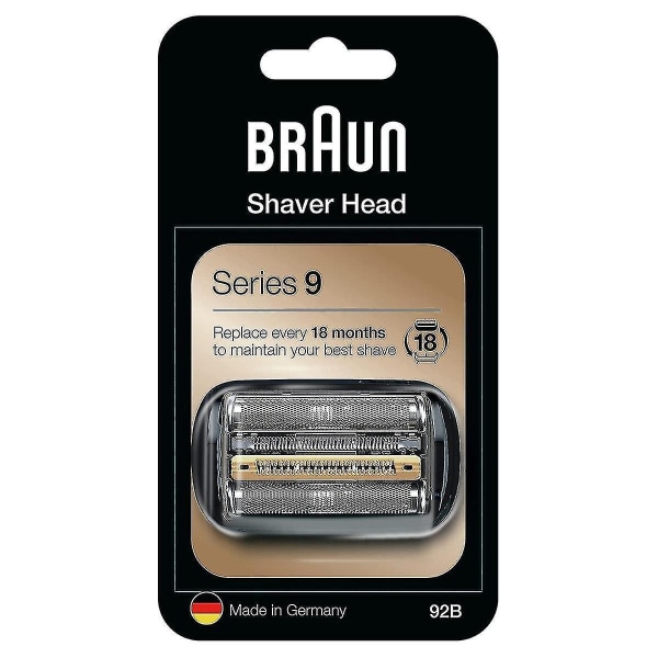 Braun 92B Series 9 Elektrisk barbermaskin reservekassett patron folie svart