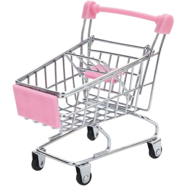 Mini supermarked trolley legetøj indkøbskurv praktisk vogn tilstand