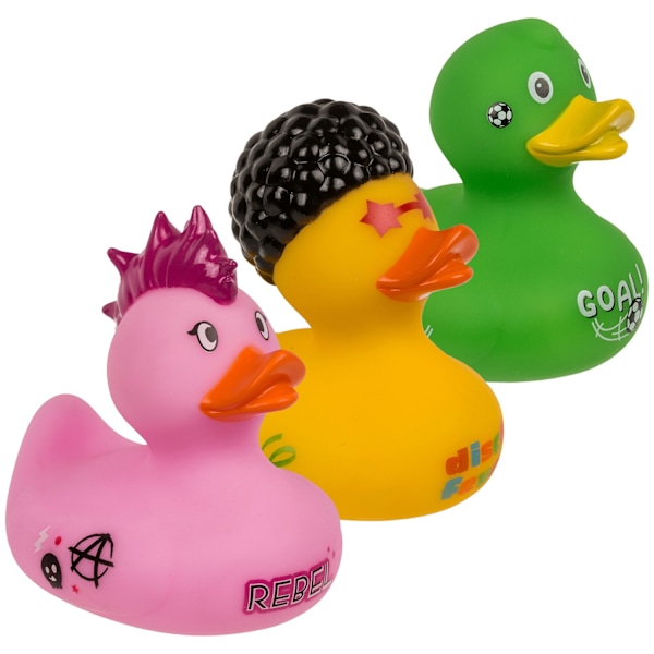 Badanka / Pipande Gummianka - Badleksak MultiColo MultiColor 1 av varje (3 st)