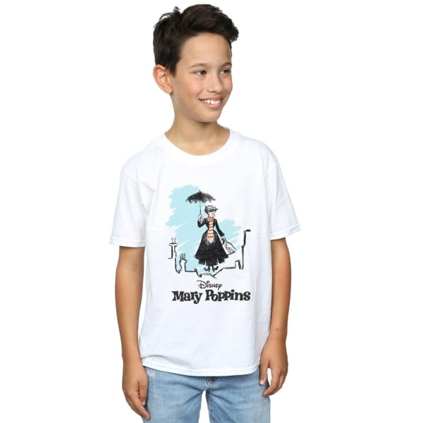 Disney Boys Mary Poppins Rooftop Landing Color T-shirt 9-11 Ye White 9-11 Years