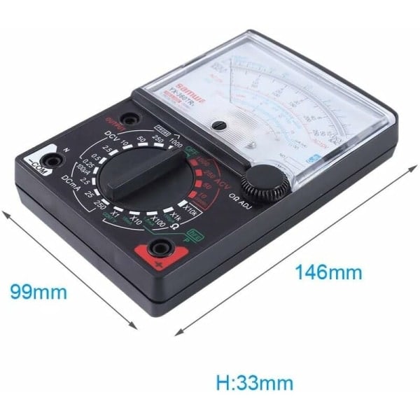 Analog Multimeter Multimeter Test AC DC Voltmeter Amperemeter Ohmmeter Analog Multimeter Spænding Strøm Modstandsmåling