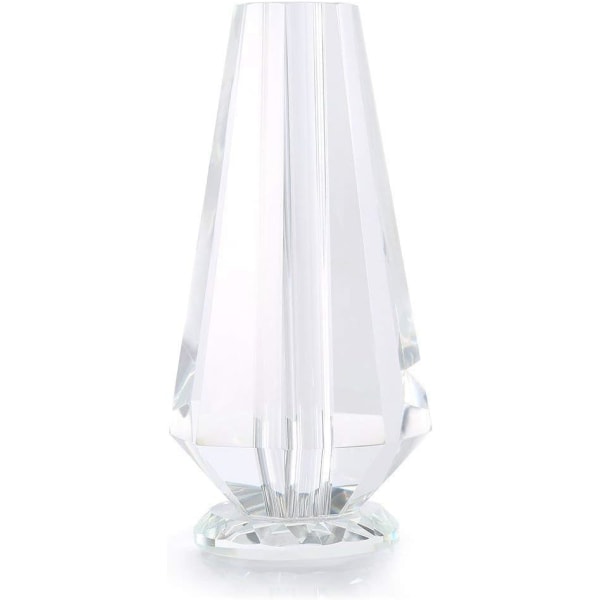 24K Rose Transparent Vas, Unik Single Clear Glass Rose