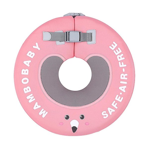 Mambobaby B510 Ei-puhallettava vauvan kelluntarengas niskarengas pää kelluntarengas uimarengas lelut uintivalmentaja vaaleanpunaiselle pink Large Size for 6-12 Months