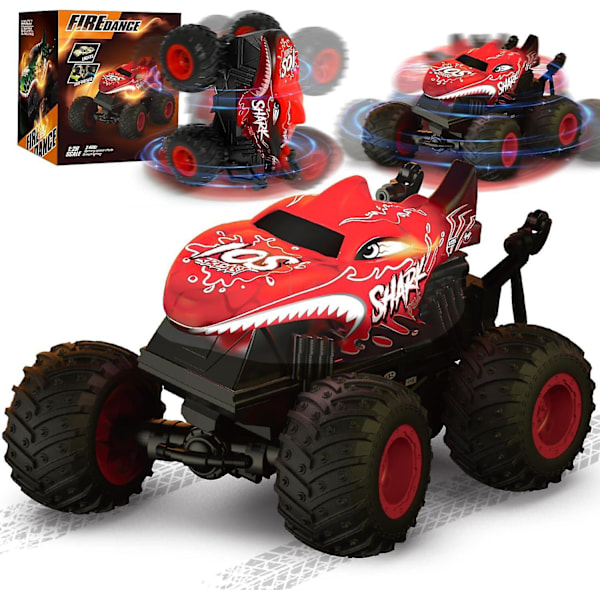 Radiostyret Bil, 2.4 GHz Haj Monstertruck til Børn Xams Gave, 100% Ny C
