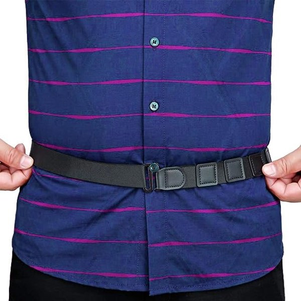 2 skjorthållare med justerbara axelband for en stilig og stilren look, , svart