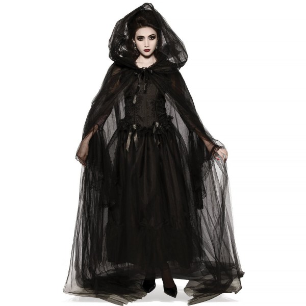 Halloween kostume nat uhyggelige hekse vampyrkjole, S