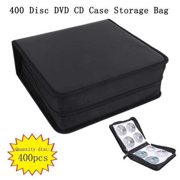 400 stycken high-end PU-simuleringsläder CD-väska, DVD-förvaringsväska