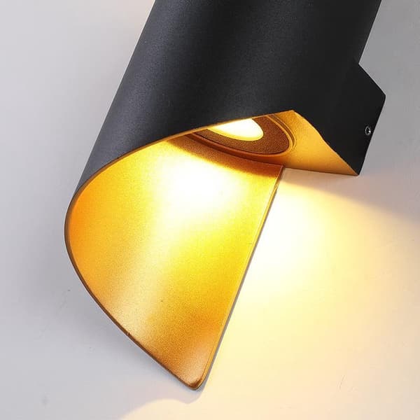 Moderne Vegglampe Innendørs Utendørs Vanntett LED Hvit Gull white