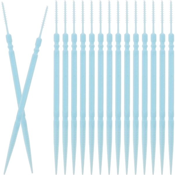 1100 st Tandpetare Interdentalborstar med dubbla ändar Plast Muntänder Rengöringsverktyg Tandtrådsstickor för män kvinnor