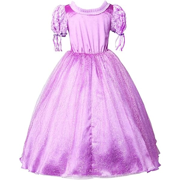 Prinsessan Rapunzel Kostymfestklänning Flickklänning (120cm)