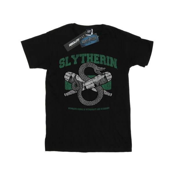 Harry Potter Boys Slytherin Quidditch Emblem T-shirt 5-6 år Black 5-6 Years