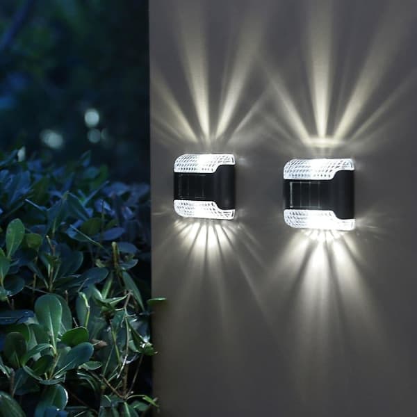 4 stk Solcellelamper Utendørs LED Veranda Vanntett-XF21-