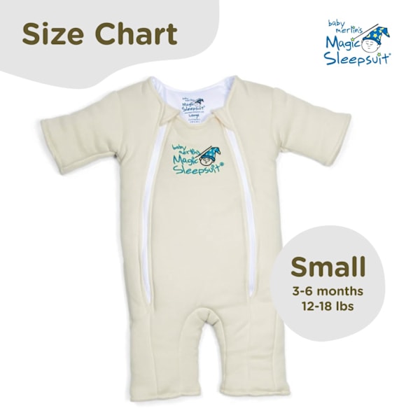 Magic Sleepsuit Transitionsprodukt - 3-6 Måneder Suttepose Transitionsdragt - Blødt Bomuldsmateriale med Dobbelt Lynlås til Nemme Bleeskift