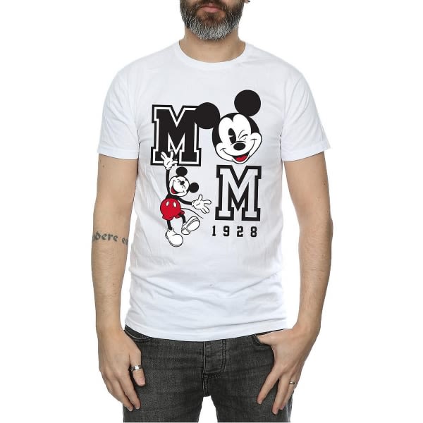 Disney Mickey Mouse Jump & Wink T-shirt i bomuld XXL Hvid XXL