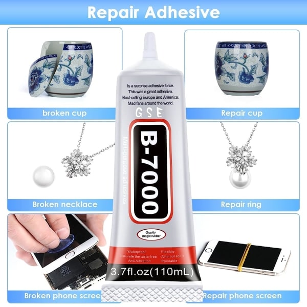 B7000 Strassilitte käsitöihin, 110ML 3,7 fl.oz Kirkas B-7000