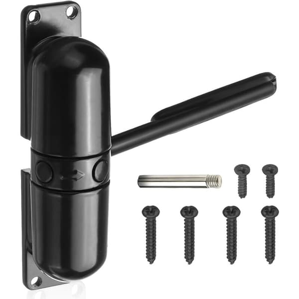 Solid Steel Spring Door Closer Adjustable Hydraulic Tension Spring Automatic Closing for Home Shop Office-FF-