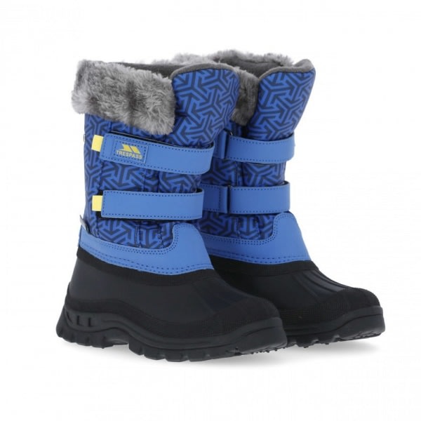 Trespass Børne/Børn Vause Touch Fastening Snow Boots 10 Chi Blue Print 10 Child UK