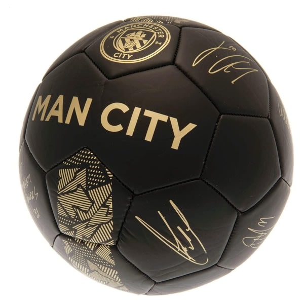 Manchester City FC Phantom Signature Football 1 Matt Svart/Guld Matt Svart/Guld 1