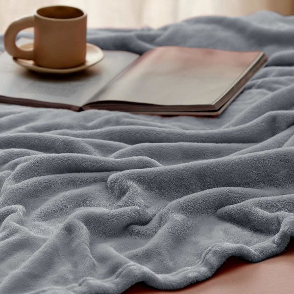 Flanell Coral Blanket Soff Throw - Mångsidig filt Fluffy Soft Throw säng och soffa Dubbel/Dubbel, hopea, 150x200cm
