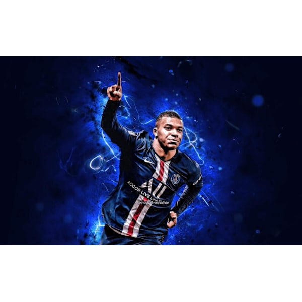 Kylian Mbappé Poster Fodbold Sportsposter Størrelse 50×70 CM