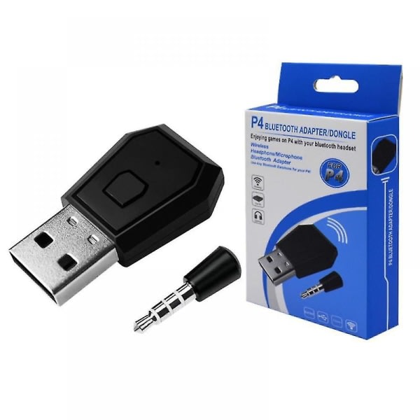 Eugastiger trådlös adapter för PS4 Bluetooth, Gamepad Spelkontrollkonsol Hörlurar USB dongel