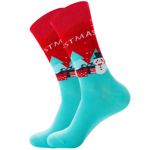 2 par farverige sokker, Fest Crazy Bomuldsstrømper Mænd Damer#5