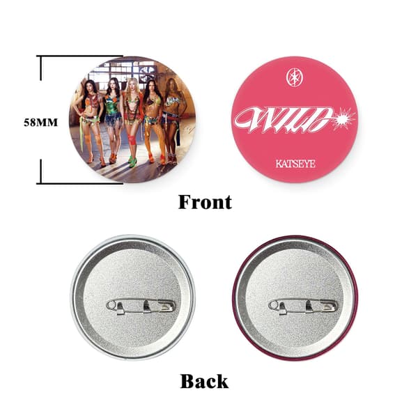KATSEYE WILD Metalmærke Pin, Rund K-Pop Broche til Tasker, Lara Medlemsdesign Daniela