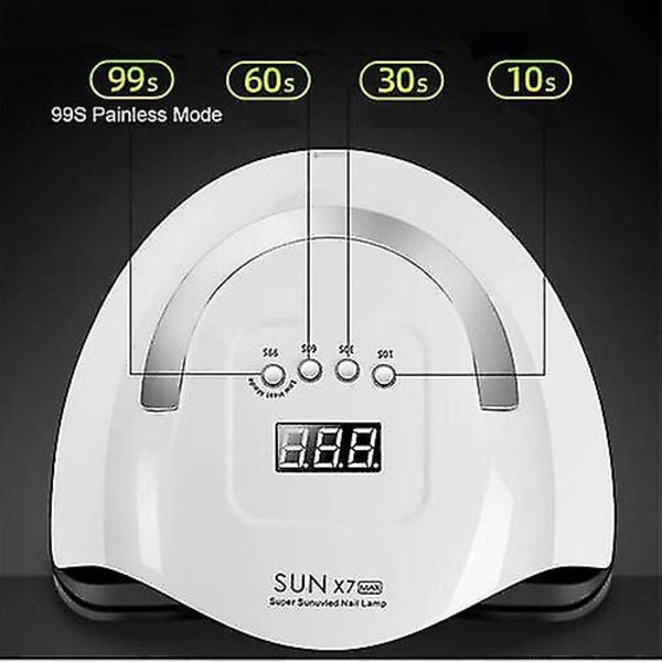 180W UV-nagellampa Tork UV-ljus Gel Härdningsmaskin Timer LED Professionellt Verktyg