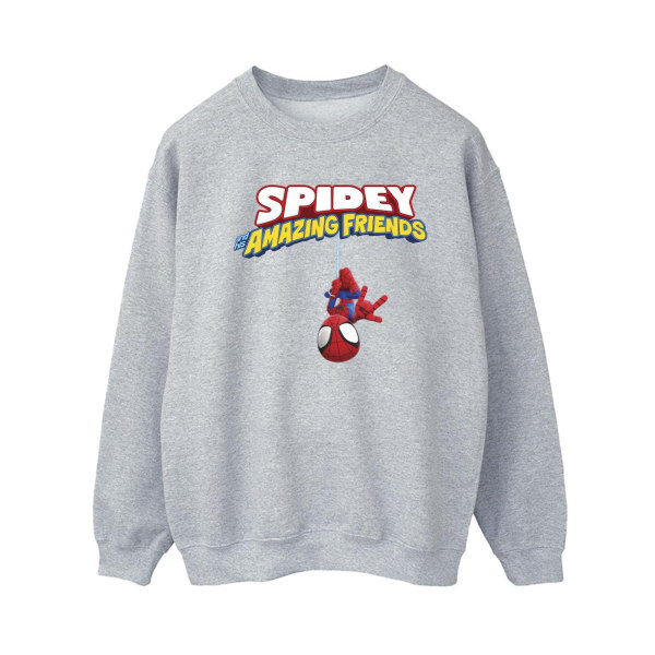 Marvel Dame/Dame Spider-Man hængende sweater med hovedet nedad Sports Grå XL