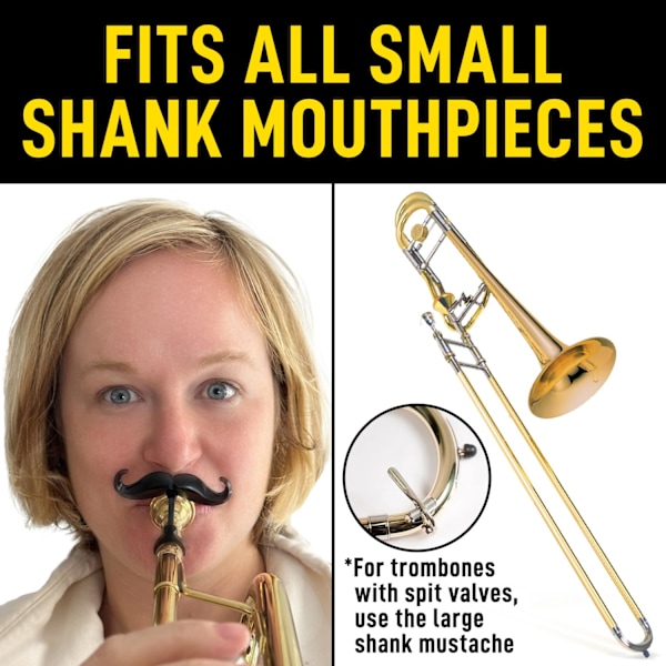 Clip-on trompet og trombone moustache clips - beskyttende etui medfølger - passer til alle mundstykker - perfekt tilbehør til musikere - mundstykke medfølger ikke 1pcs