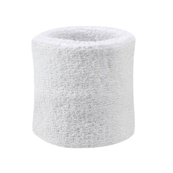 Svedbånd - Håndledsband - Korte [8cm] - Dobbeltpak - Hvid Hvid white one size