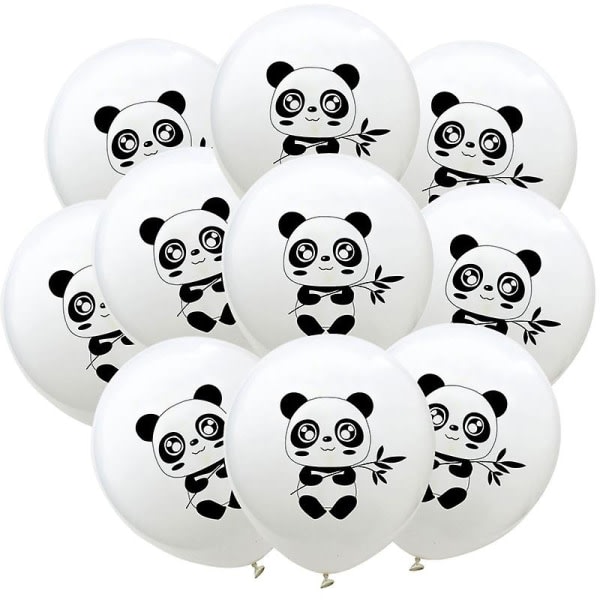 20 stk 12 tommers trykte lateksballonger Pandamønsterballonger hjemmedekorasjon til festbursdag